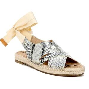 SAM EDELMAN Alisha Ankle-Tie Leather Sandals, Size 9M